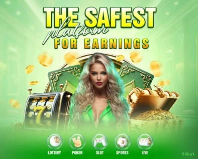 Imagem promocional da 63bet mostrando a plataforma e suas vantagens